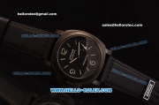 Panerai Special Edition 2002 Luminor Marina Left Handed Swiss ETA 6497 Manual Winding PVD Case with Black Dial and Black Leather Strap - 1:1 Original