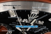 Rolex Daytona Swiss Quartz Rose Gold Case with Black Dial Stick Markers Wall Clock