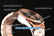 Tag Heuer Mikrograph Chrono Miyota OS10 Quartz Full Rose Gold with Black Dial and Arabic Numeral Markers