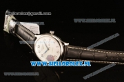 Longines Master 2824 Auto Steel Case with White Dial and Black Leather Strap