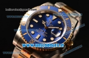 Rolex Submariner Two Tone Blue Model ETA2836 Auto 1:1 Clone With Ceramic Bezel 116613LB