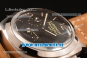 Panerai PAM00533 Luminor 1950 10 Days GMT Automatic Asia Automatic Steel Case with Black Dial and Brown Leather Strap