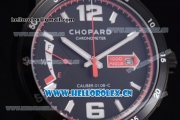 Chopard Mille Miglia GTS Power Control Miyota OS2035 Quartz PVD Case Black Dial Black Leather Strap and Red Inner Bezel