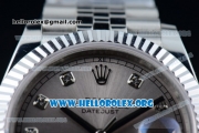 Rolex Datejust II Swiss ETA 2836 Automatic Steel Case with Grey Dial Diamonds Markers and Stainless Steel Bracelet (BP)