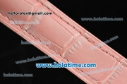 Cartier Ballon Bleu De Medium Chrono Miyota Quartz Rose Gold Case with Pink Dial and Roman Numeral Markers