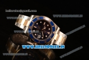 Rolex Submariner Swiss ETA 2836 Automatic Two Tone Case/Bracelet with Black Dial Stick (BP)