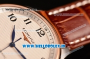 Longines Master Swiss ETA 2824 Automatic Steel Case with Rose Gold Bezel and White Dial