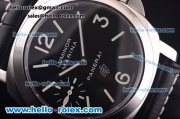 Panerai Luminor Marina Logo PAM 005 Swiss ETA 6497 Manual Winding Movement Black Dial