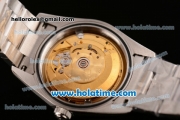 Rolex Oyster Perpetual Air-King Swiss ETA 2836 Automatic Movement Silver Case with Blue Dial and Brown Second Hand