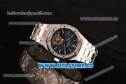 Audemars Piguet Royal Oak 41MM Swiss Tourbillon Manual Winding Full Steel with Diamonds Bezel and Blue Dial (FT)