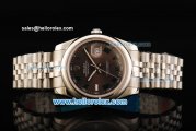 Rolex Datejust II Swiss ETA 2836 Automatic Movement Full Steel with Brown Dial and Roman Numeral Markers