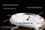 Breguet Classique Japanese Miyota 9015 Automatic Movement Steel White Dial and Arabic Numeral Markers Leather Strap (FF)