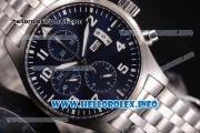 IWC Pilot's Watch Chronograph Edition "The Little Prince" Swiss Valjoux 7750 Automatic Full Steel with Blue Dial and White Arabic Numeral Markers (YL)