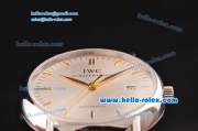 IWC Portofino Swiss ETA 2892 Automatic Steel Case with Gold Stick Markers and Silver Dial