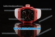 Richard Mille RM 67-02 Miyota 9015 Automatic PVD Case with Black Dial and White Nylon Strap