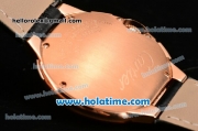 Cartier Ballon Bleu De Medium Chrono Miyota Quartz Rose Gold Case with Black Dial and Roman Numeral Markers