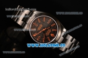 Rolex Milgauss Asia Automatic Full PVD with Orange Stick Markers and Black Dial