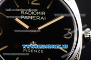 Panerai Radiomir Firenze 3 Days PAM604 Asia Manual Winding Steel Case with Black Dial and Brown Leather Strap Stick/Arabic Numeral Markers