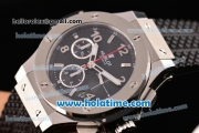 Hublot Big Bang Chrono Clone HUB4100 Automatic Steel Case with Black Rubber Strap and Black Dial - 1:1 Original