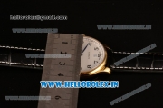 Longines Master Swiss ETA 2824 Automatic Yellow Gold Case with White Dial and Black Arabic Numeral Markers