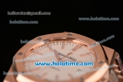 Audemars Piguet Royal Oak 41 Swiss ETA 2824 Automatic Full Rose Gold with White Dial and Stick Markers - 1:1 Original (Z)