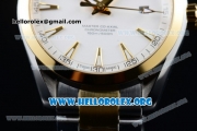 Omega Seamaster Aqua Terra 150M Clone Omega 8500 Automatic Two Tone Case/Bracelet with White Dial Yellow Gold Stick Markers (YF)