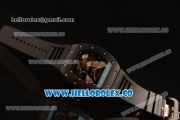 Richard Mille RM 023 Miyota 9015 Automatic PVD Case with Eagle Skeleton Dial Dot Markers and Black Rubber Strap