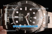 Rolex Sea-Dweller Clone Rolex 3135 Automatic PVD Case Black Dial With Dots Markers PVD Bracelet