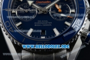 Omega Seamaster Planet Ocean Chrono Clone Omega 9300 Automatic Steel Case with Blue Dial and Stainless Steel Bracelet (EF)