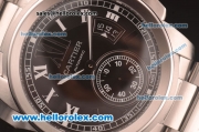 Cartier Calibre De Swiss ETA 2824 Automatic Full Steel with Black Dial