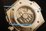 Hublot Big Bang Swiss Valjoux 7750 Automatic Movement Steel Case with Grey Dial and Black Rubber Strap