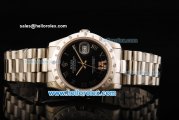Rolex Datejust Oyster Perpetual Automatic Movement Full Steel with Black Dial and Roman Numeral Markers
