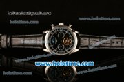 Patek Philippe Grand Complication Asia R10-Tourbillon Automatic Steel Case with Black Dial Stick Markers and Black Leather Strap