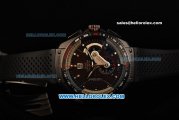 Tag Heuer Carrera Calibre 36 Swiss Valjoux 7750 Automatic Movement Titanium Case with Brown Dial and Black Rubber Strap