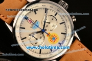 Tag Heuer Carrera Ferrari Chrono Miyota OS20 Quartz Steel Case with White Dial and Silver Stick Markers