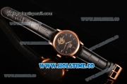 A.Lange&Sohne Saxonia Tourbillon Asia Automatic Rose Gold Case with Black Dial and Stick Markers
