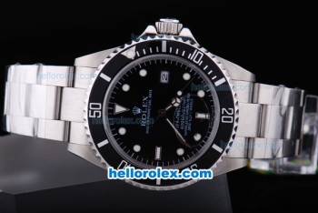 Rolex Sea-Dweller Deep sea Automatic Movement Silver Case With Black Dial