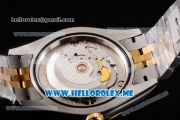 Rolex Datejust II Asia 2813 Automatic Two Tone Case/Bracelet with Brown Dial and Diamonds Markers (BP)