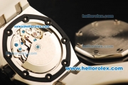 Audemars Piguet Royal Oak Offshore Chronograph Swiss Valjoux 7750 Automatic Movement Steel Case with White Rubber Strap