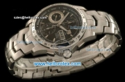 Tag Heuer Link 200 Meters Chronograph Swiss Valjoux 7750 Automatic Movement Full Steel with Black Dial and Stick Markers