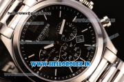 Longines Conquest Classic Chrono Miyota OS20 Quartz Full Steel with Black Dial and White Stick Markers