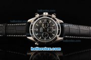 Omega Seamaster CO-AXIAL Chronograph Automatic with Black Dial ,Black Bezel and Leather Strap Omega Seamaster CO-AXIAL Chronograph Automatic with Black Dial ,Black Bezel and Leather Strap