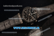 Hublot Classic Fusion Chronograph 7750 Auto PVD Case PVD Bezel with Black Dial and Black Leather Strap