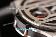 Hublot Chukker Bang Chrono Swiss Valjoux 7750-DD Automatic Steel Case with Black Dial and Brown Leather Strap