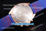 Tag Heuer Formula 1 Miyota Quartz Rose Gold Case with Stick Markers Blue Dial and Blue Nylon Strap