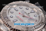 Rolex Yacht-Master Swiss ETA 2836 Automatic Full Steel with White Dial and Dot Markers -1:1 Original (JF)