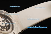 Hublot Big Bang Chronograph Swiss Valjoux 7750 Automatic Movement Steel Case with White Dial and White Bezel