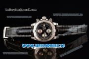 Breitling Super Avenger II 7705 Automatic Steel Case with Black Dial Arabic Numeral Markers and Genuine Leather Strap (GF)
