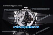 Ulysse Nardin Executive Dual Time & Big Date Asia ST25 Automatic Steel Case White Dial White Markers and Black Rubber Strap