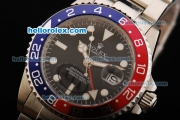 Rolex GMT-Master II Oyster Perpetual Swiss ETA 2836 Automatic Movement Steel Case with Black Dial and Two Tone Bezel